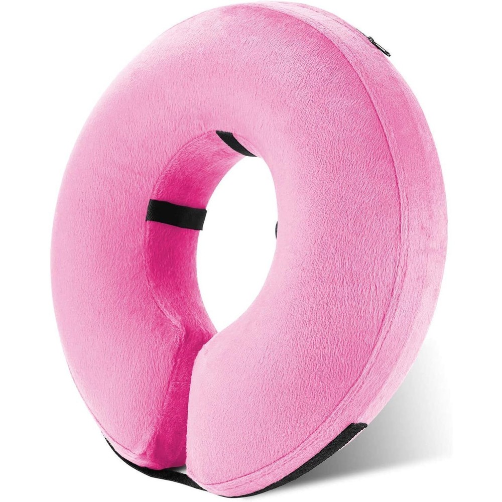 Pink Pet Recovery Collar - Plush Protective E-Collar for Dogs